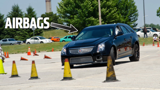 Watch A Cadillac CTS-V's Airbags Explode During A Pre-Wedding Autocross